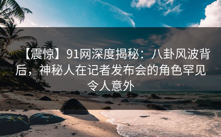 【震惊】91网深度揭秘：八卦风波背后，神秘人在记者发布会的角色罕见令人意外
