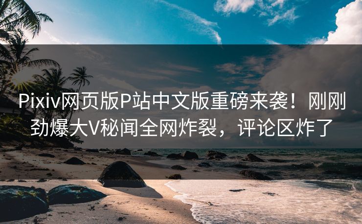 Pixiv网页版P站中文版重磅来袭！刚刚劲爆大V秘闻全网炸裂，评论区炸了