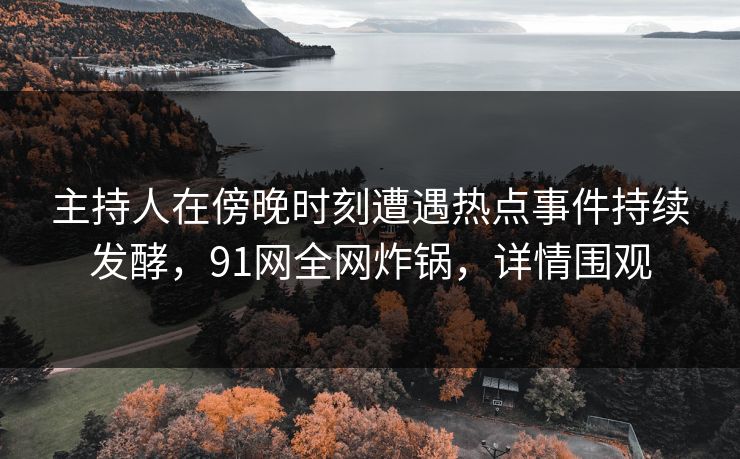主持人在傍晚时刻遭遇热点事件持续发酵，91网全网炸锅，详情围观