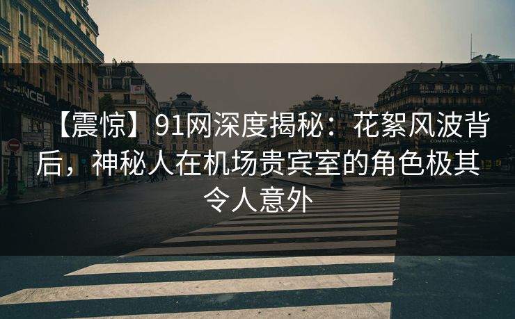 【震惊】91网深度揭秘：花絮风波背后，神秘人在机场贵宾室的角色极其令人意外